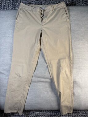 Men's Tan Chino Pants - Slim Casual Trousers